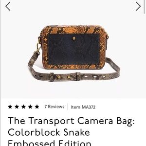 Madewell camera bag colorblock snake embossed NWT